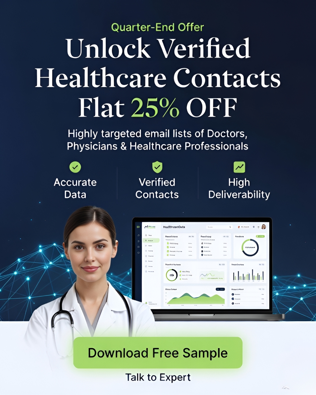 B2B Healthcare Email List | 25% Off Quarter-End Offer