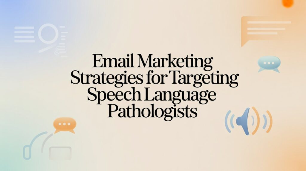 Email Marketing Strategies for Targeting Speech Language Pathologists