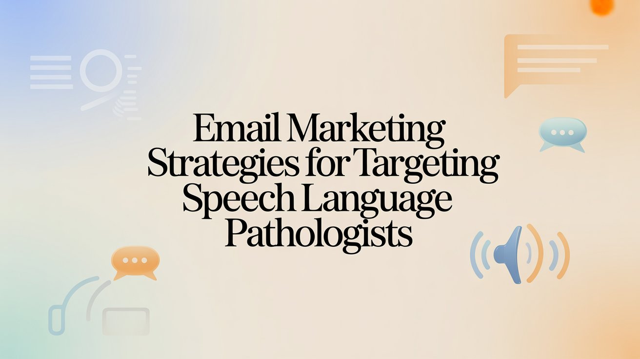 Email Marketing Strategies for Targeting Speech Language Pathologists