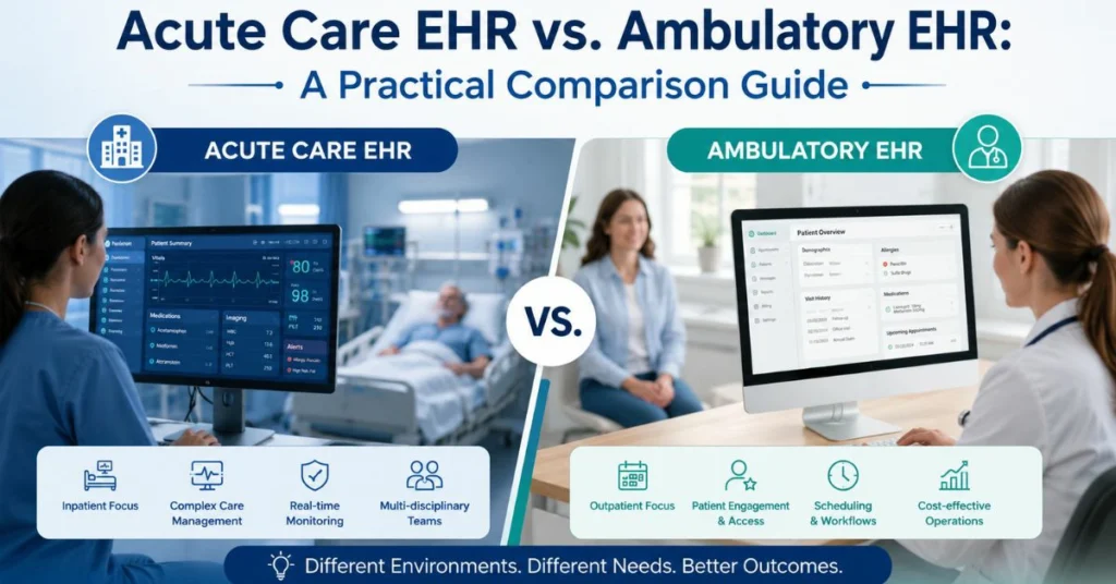 Acute Care vs. Ambulatory EHR Characteristics, Advantages, and Comparison