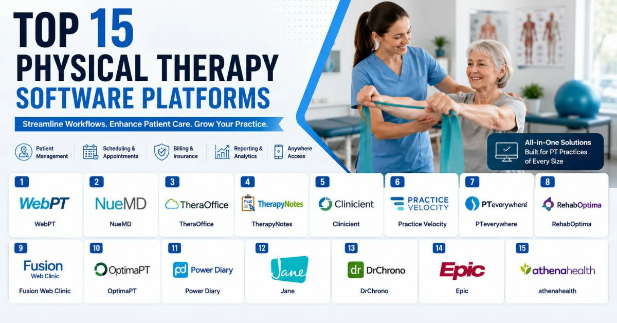 Top 15 Physical Therapy Software Platforms