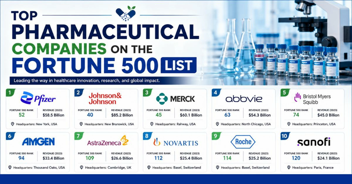 Top Pharmaceutical Companies on the Fortune 500 List