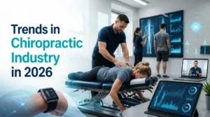 Trends in the Chiropractic Industry in 2026 featuring modern chiropractic care and AI technology